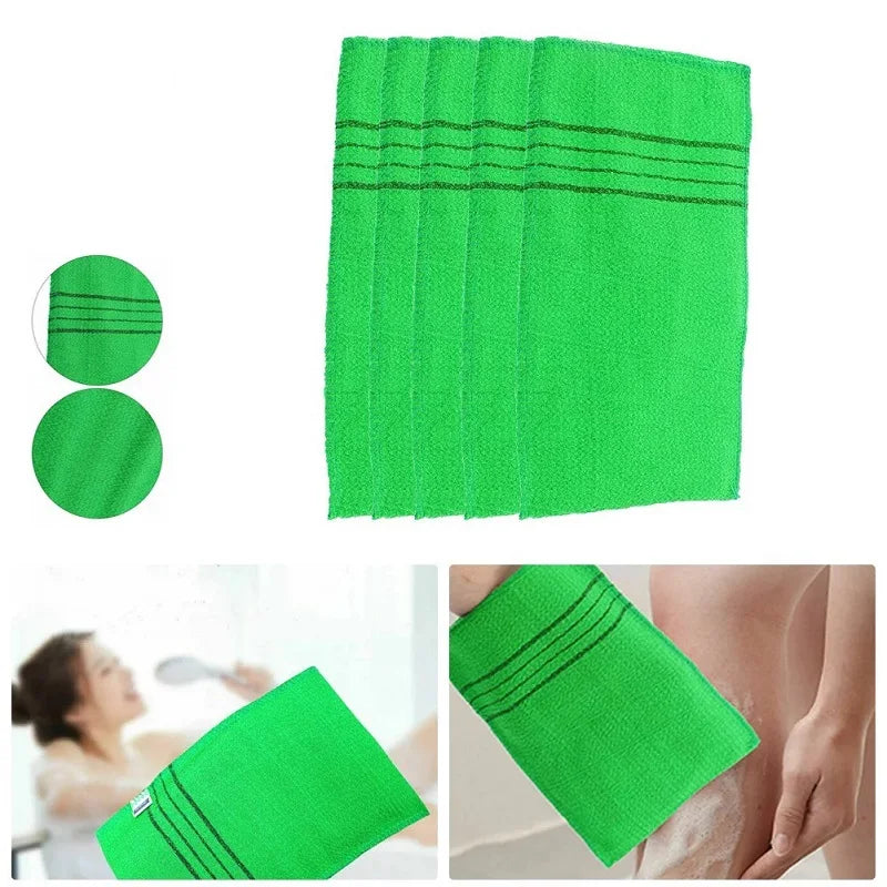 1PC Exfoliating Bath Pad Towel Korean Asian Exfoliating Bath Washcloth Body Scrub Shower Double Sided Exfoliating Cloth Gloves