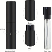 10ml Travel Perfume Sprayer Refillable Empty Dispenser Bottle Mini Cologne Atomizer Black Portable Cosmetics Container