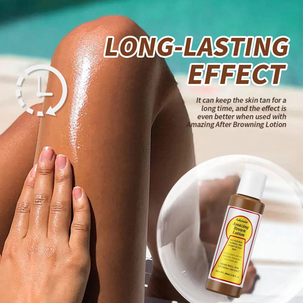 Self-tanning Lotion Waterproof Sweat Proof Colorfast Long-lasting Brown Skin Effect Coconut Flavor Gorgeous Tan Skin Lotion
