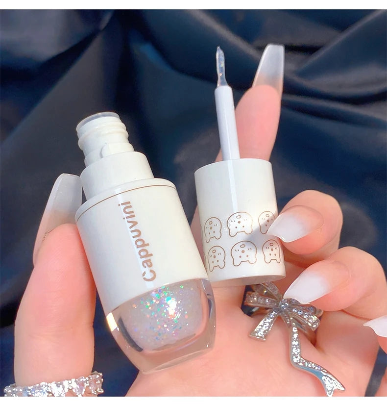 Cappuvini Star Dots eye shadow Liquid Pearlescent Fine Flashing Easy to Dizzy High gloss Cubs Bowling Ball Liquid eye shadow