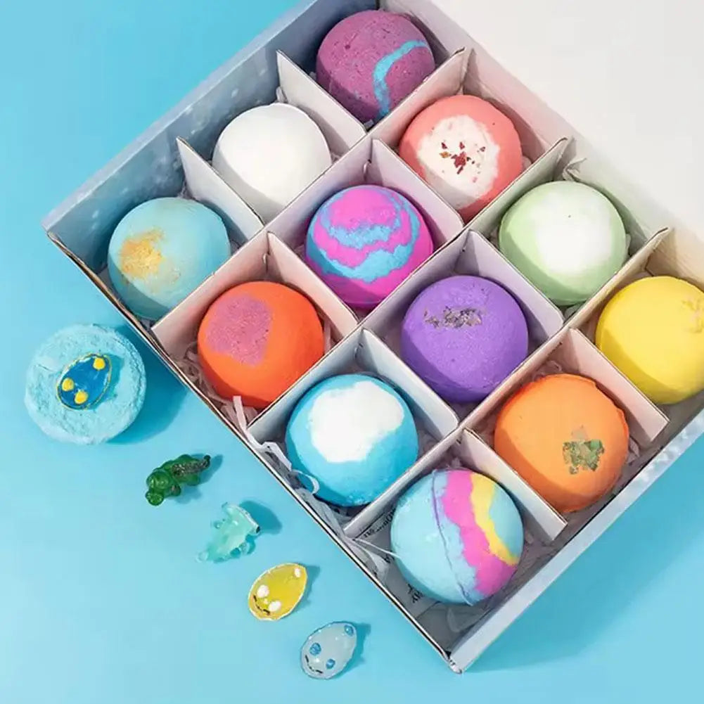 1/6/12PCS Bath Bombs Set Bubble Bath Fizzies for Children Safe & Natural Essential Oil Bubble Bath with Surprise Toys Inside