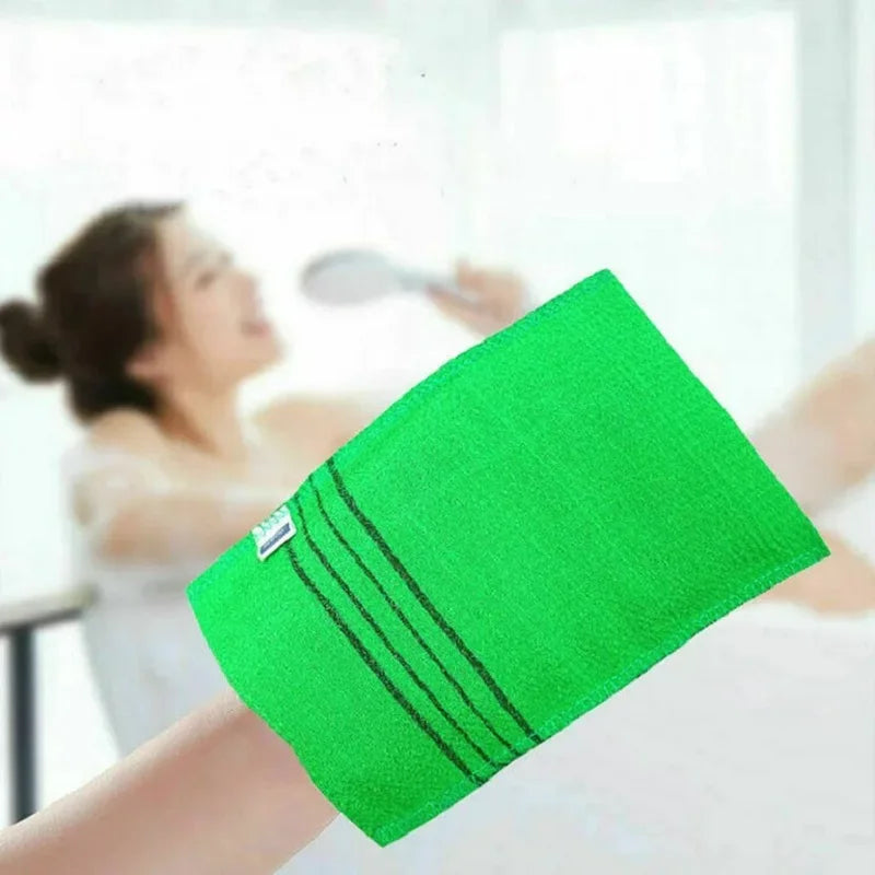 1PC Exfoliating Bath Pad Towel Korean Asian Exfoliating Bath Washcloth Body Scrub Shower Double Sided Exfoliating Cloth Gloves