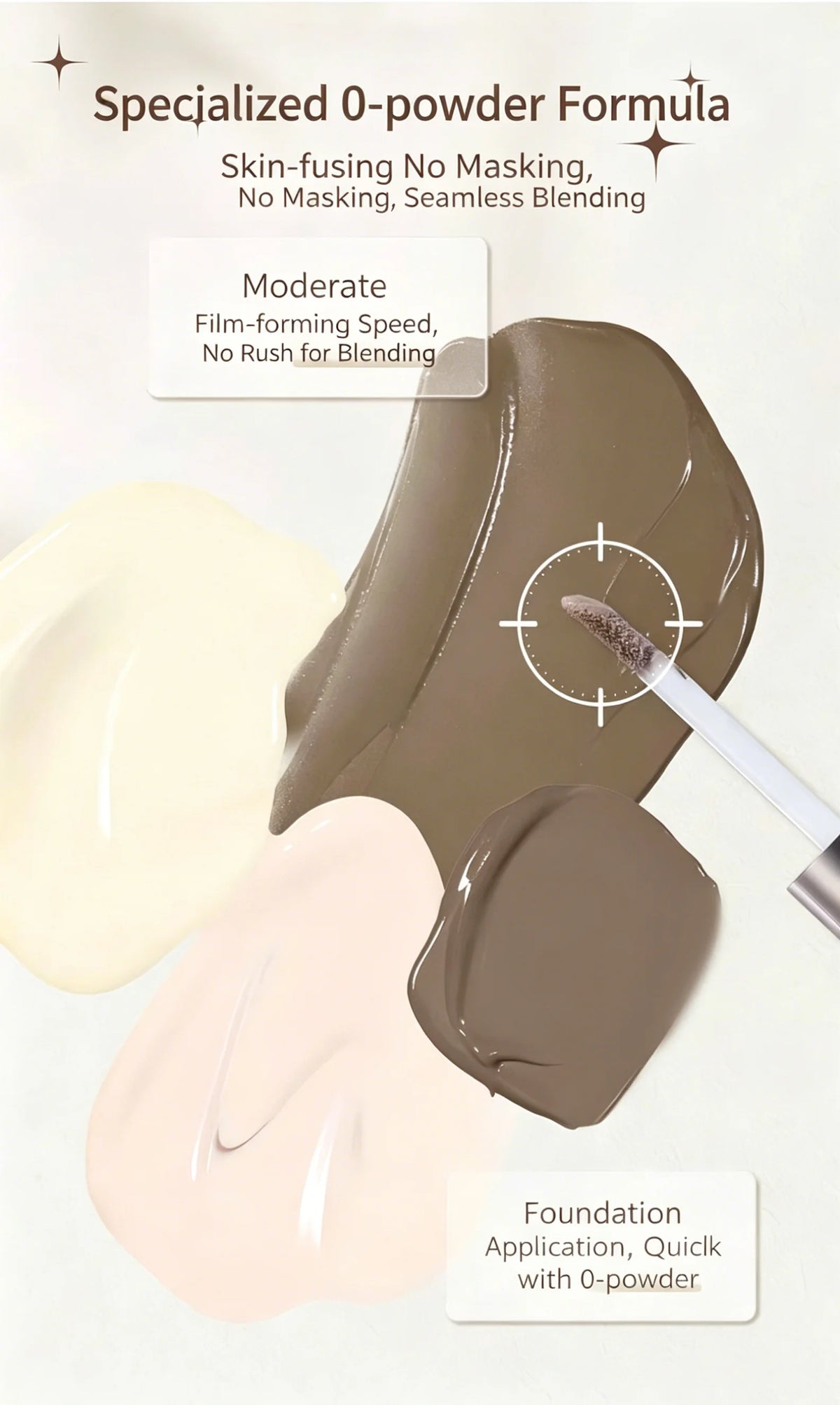 The dual-head highlighter brightens the complexion, regulates facial contours, and is long-lasting and waterproof