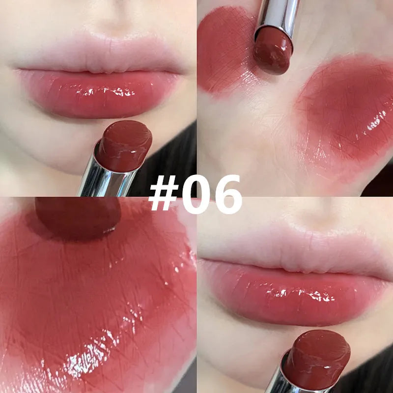 Silky Glossy Lipstick Gege Bear Pump Lips Moisture Water Bomb Comfortable Ultra Sheen Non-Stick Cup Lip Balm