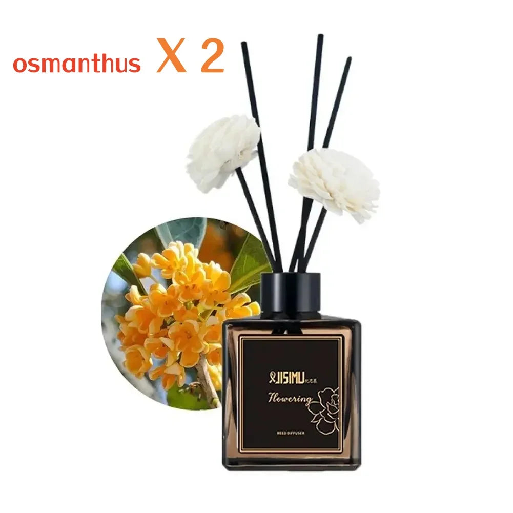Long Lasting Gardenia Scent Premium Reed DiffuserHome Fragrance Liquid for Living Room Bedroom Odor Remover Hotel Aroma Diffuser