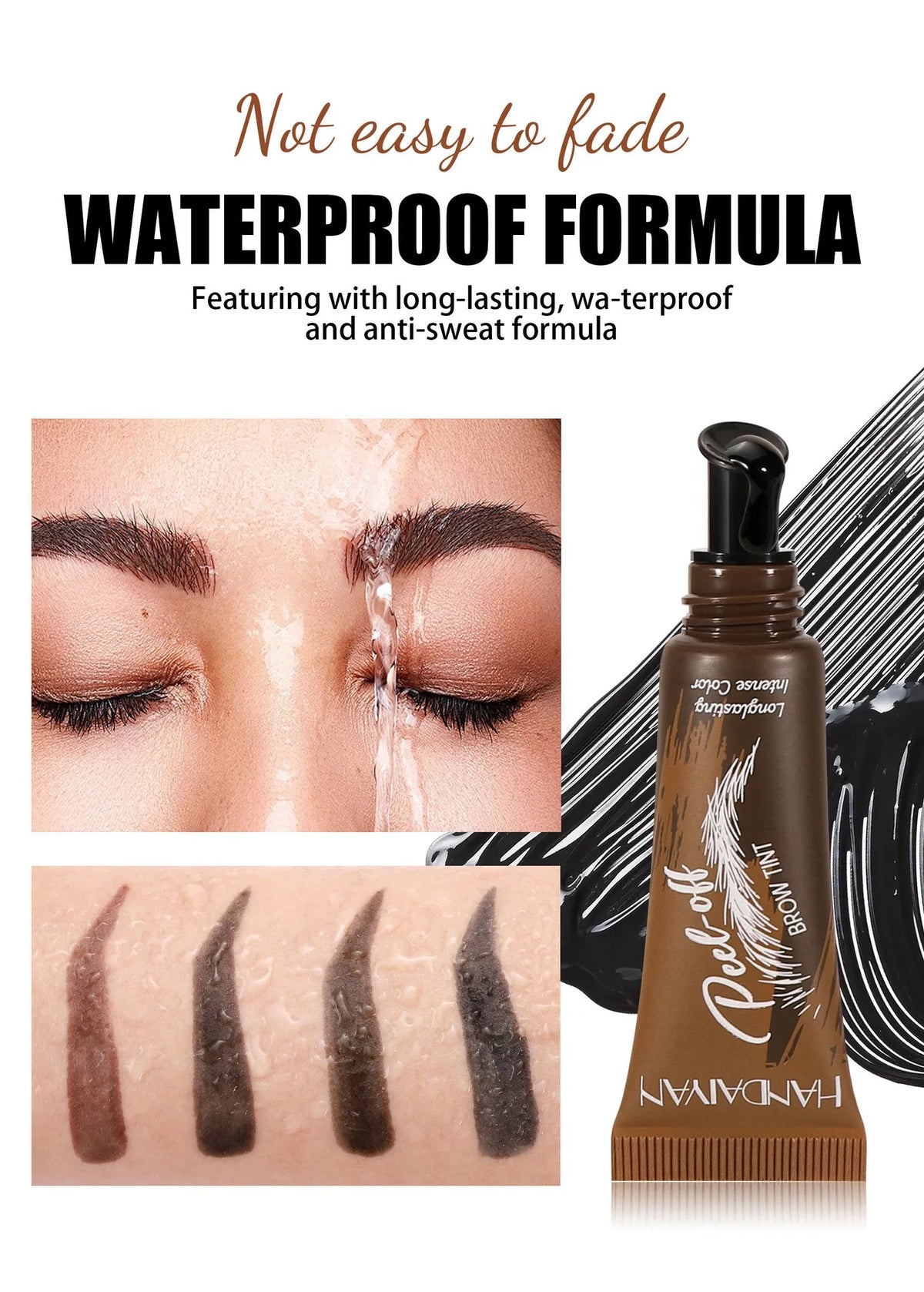 5 Colors Peel Off Eyebrow Gel Semi Permanent Brow Tint Waterproof Lasting Tattoo Peel Off Eyebrow Gel Tint Natural Brows Makeup