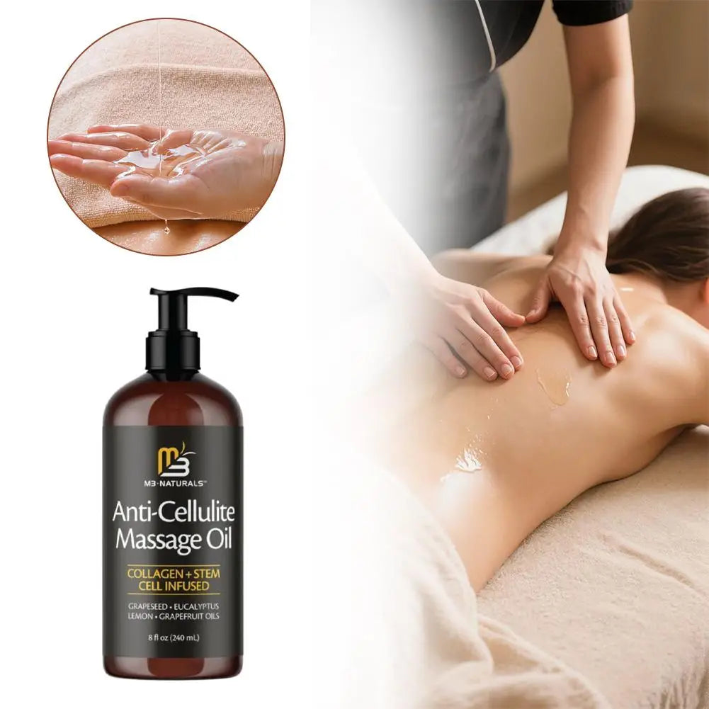 240ml Collagen & Stem Cell Anti-Cellulite Improves Skin Tender And Firm Massage Oil Skin Promotes Cell Longevity