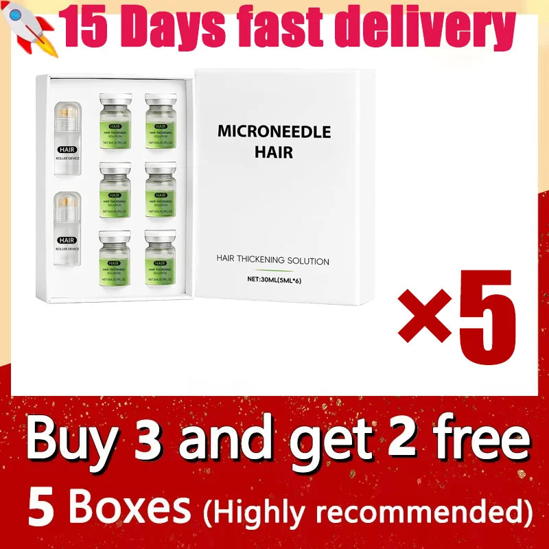 Nourishing Scalp Hair Serum Microneedle Roller Kit Reduce Hair Loss Strengthen Hair Roots Daily Care.