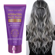 Keratin Purple Hair Mask - Purple-Blue Protein Deep Conditioner Treatment - Suitable for blonde, platinum, silver, gray, or brown dry and damaged copper-toned hair