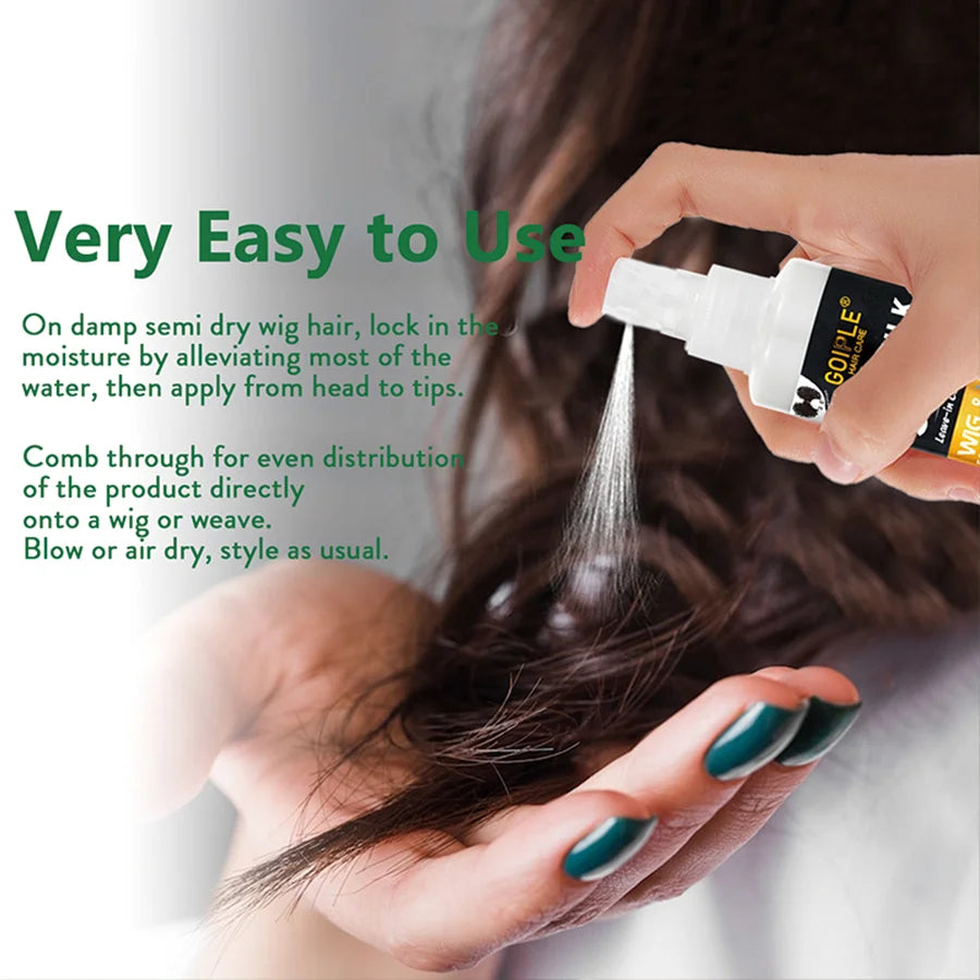 GOIPLE 100ml 2 In 1 Professional Wig Milk Spray Leave In Conditioner Heat Protection Mist Moisturizes Hair Care Product