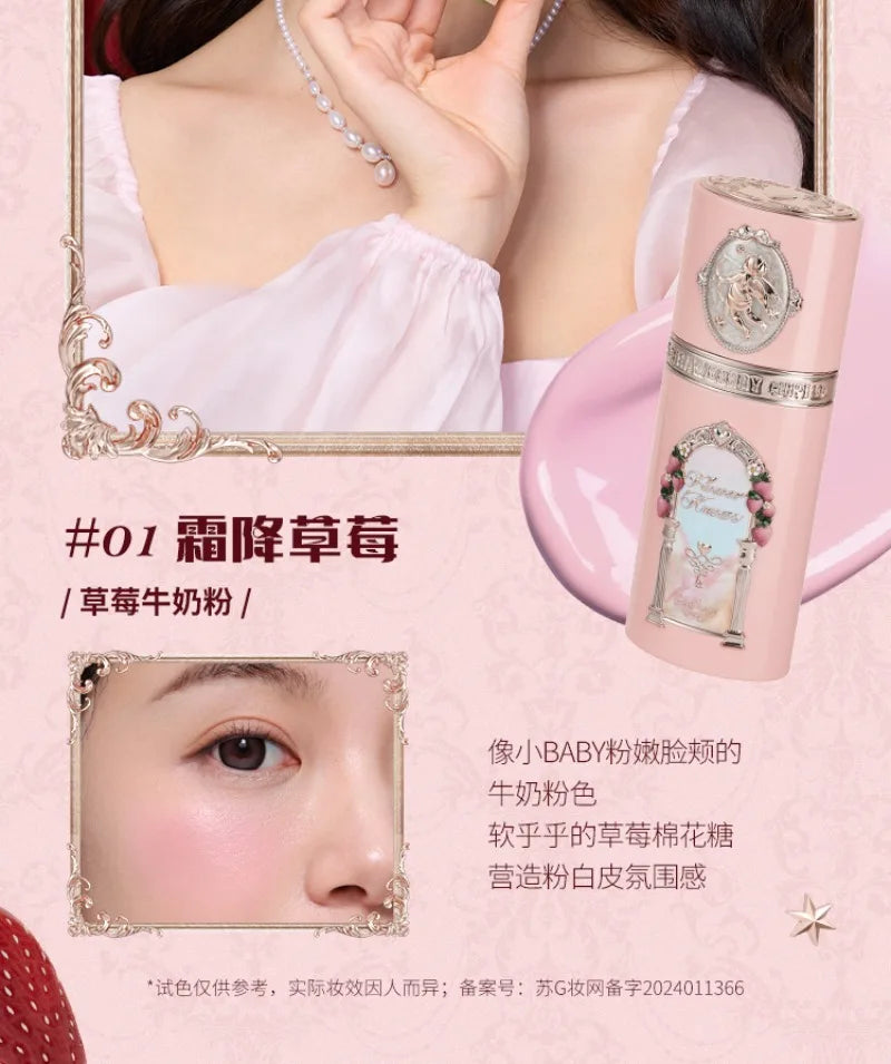Flower Knows Strawberry Cupid Collection Liquid Blush Makeup for Cheeks Matte Finish Face Blushes Cream For Healthy Natural