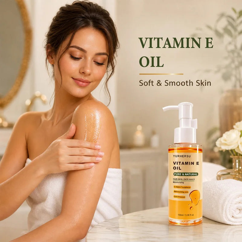 Vitamin E shower oil，Hydrating Body Oil with Vitamin E，Daily Hydrating Bath Care for Soft and Smooth Skin