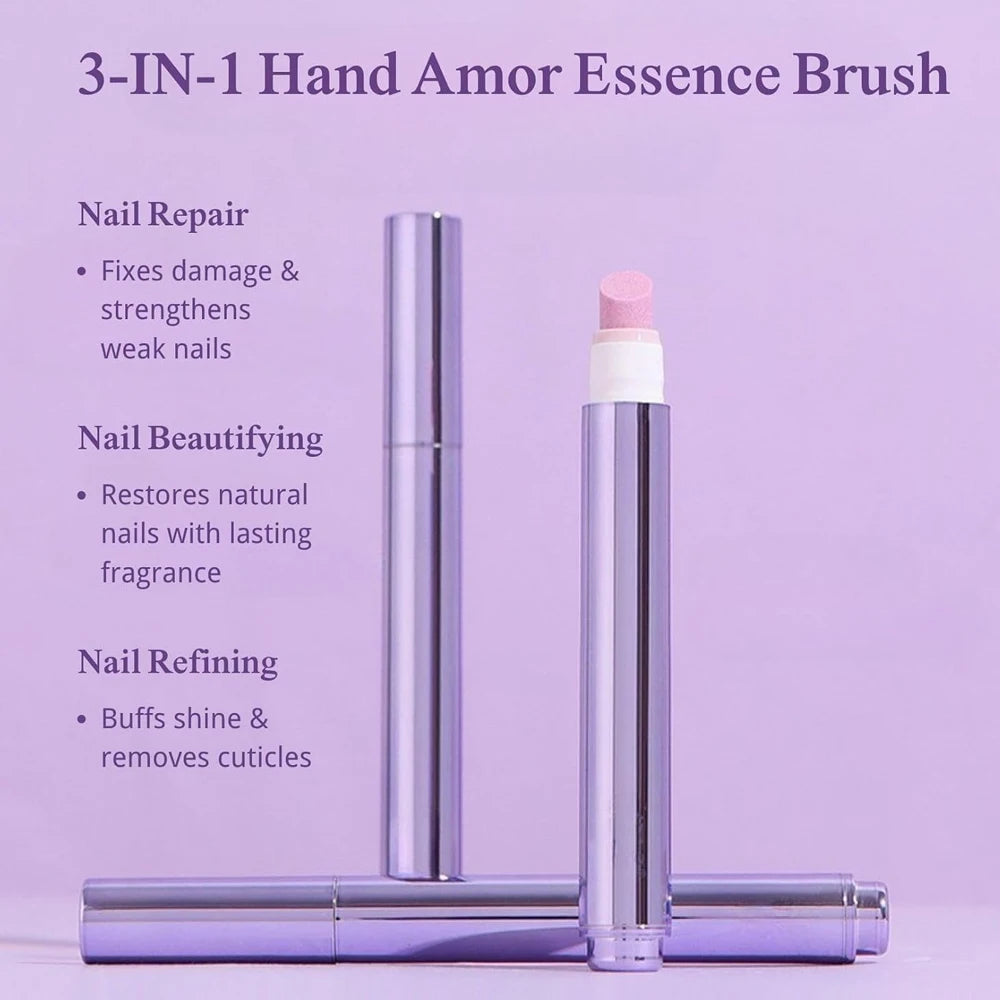 3Pcs 3-In-1 Nail Care Essentical Oil Pen Remover Dead Skin Burrs Nail Cuticle Pusher Strengthen Repair Damaged Nail Essent Oils