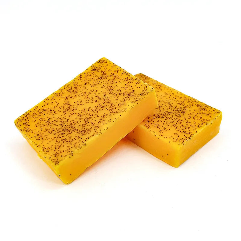 RDQCTQ 1pcs Turmeric Natural Bar Soap, Lemon Kojic Acid Soap, Shower and Facial Soap -No Harsh Ingredients 100g