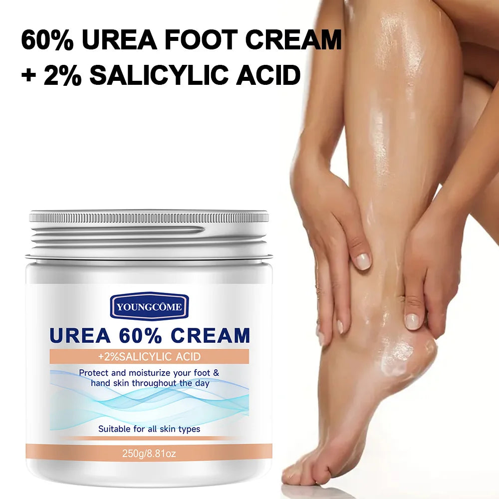 YOUNGCOME 250G Urea Cream with Salicylic Acid - Hydrating Hand Foot Cream for Dry Skin Care All Day 8.81OZ