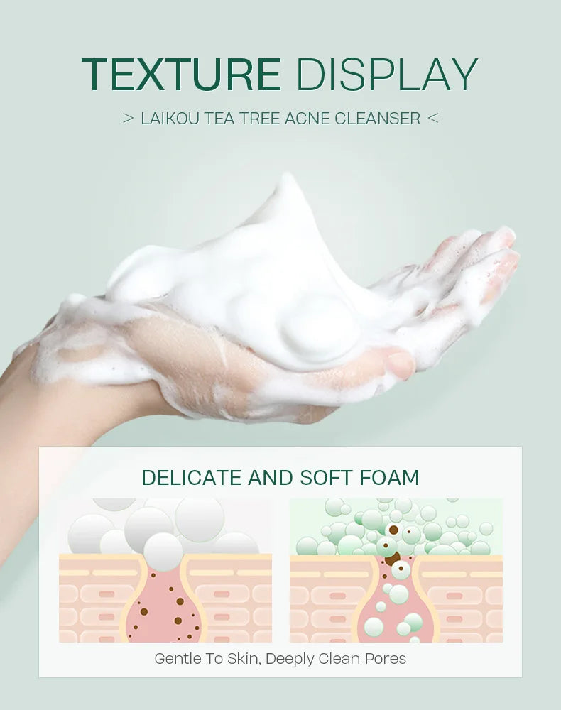 LAlKOU Japan Sakura Gentle Cleansing Facial Cleanser Shrink Pores Deep Clean Oil Control Remove Blackhead Moisturizing Skin Care