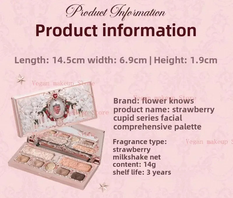 Flower Knows Moonlight Mermaid Eyeshadow Delicate Matte Glow Shimmer Chameleon Waterproof 5 Color Glitter Eye Shadow Palette