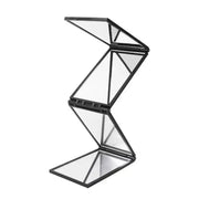 4-Way 360° Foldable Makeup Mirror, Portable Handheld Desktop Stand For Self Hair Cutting & Grooming