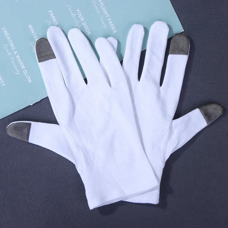 Soft Cotton Moisturizing Gloves For Dry Cracked Hands Bedtime Spa Treatment Lotion Locking Exfoliating