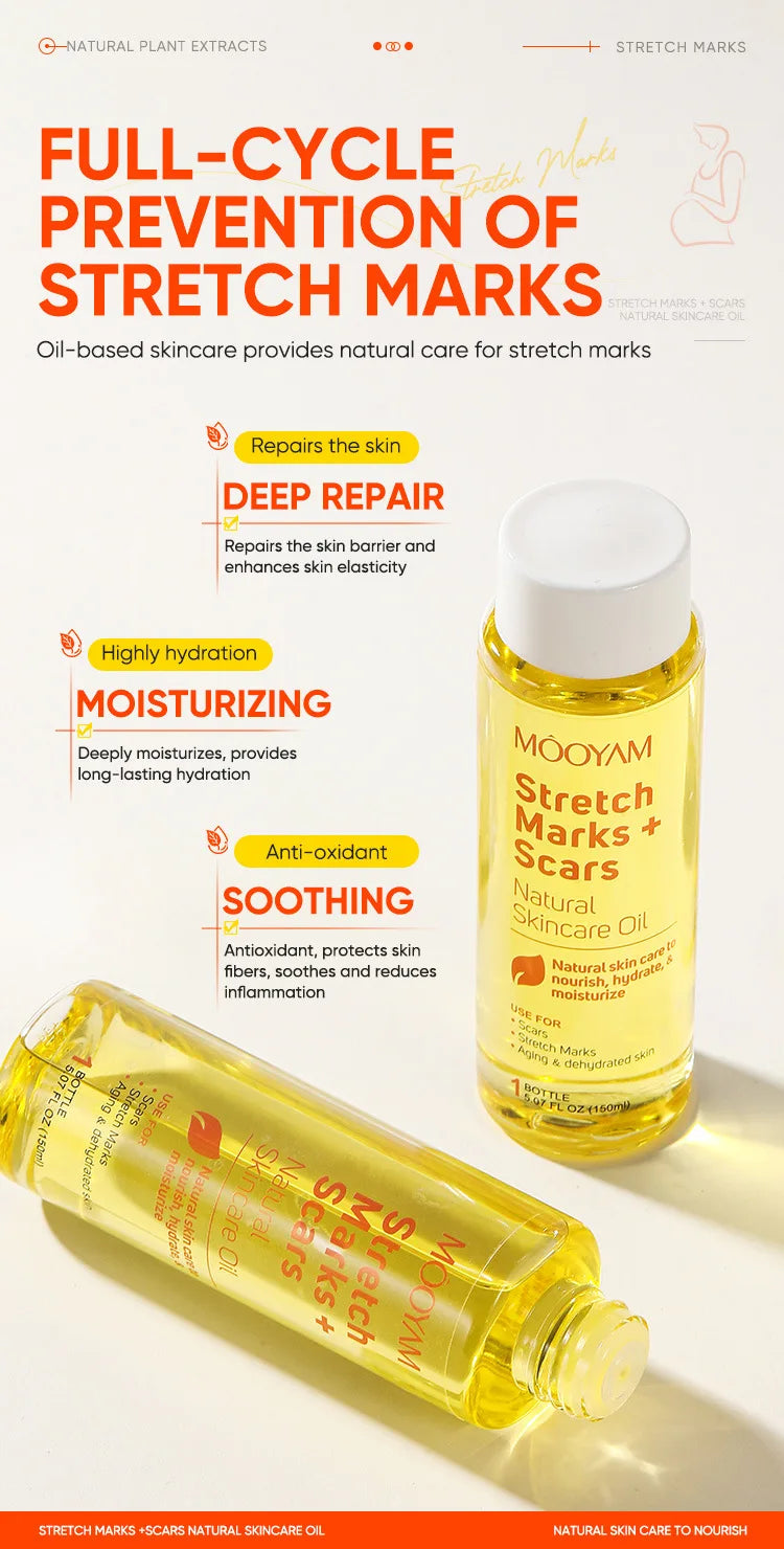 150ml Vitamin E Skin Care Oil Remove Pregnancy Stretch Marks Postpartum Care Elastic Skin Firming Collagen Body Care Oil