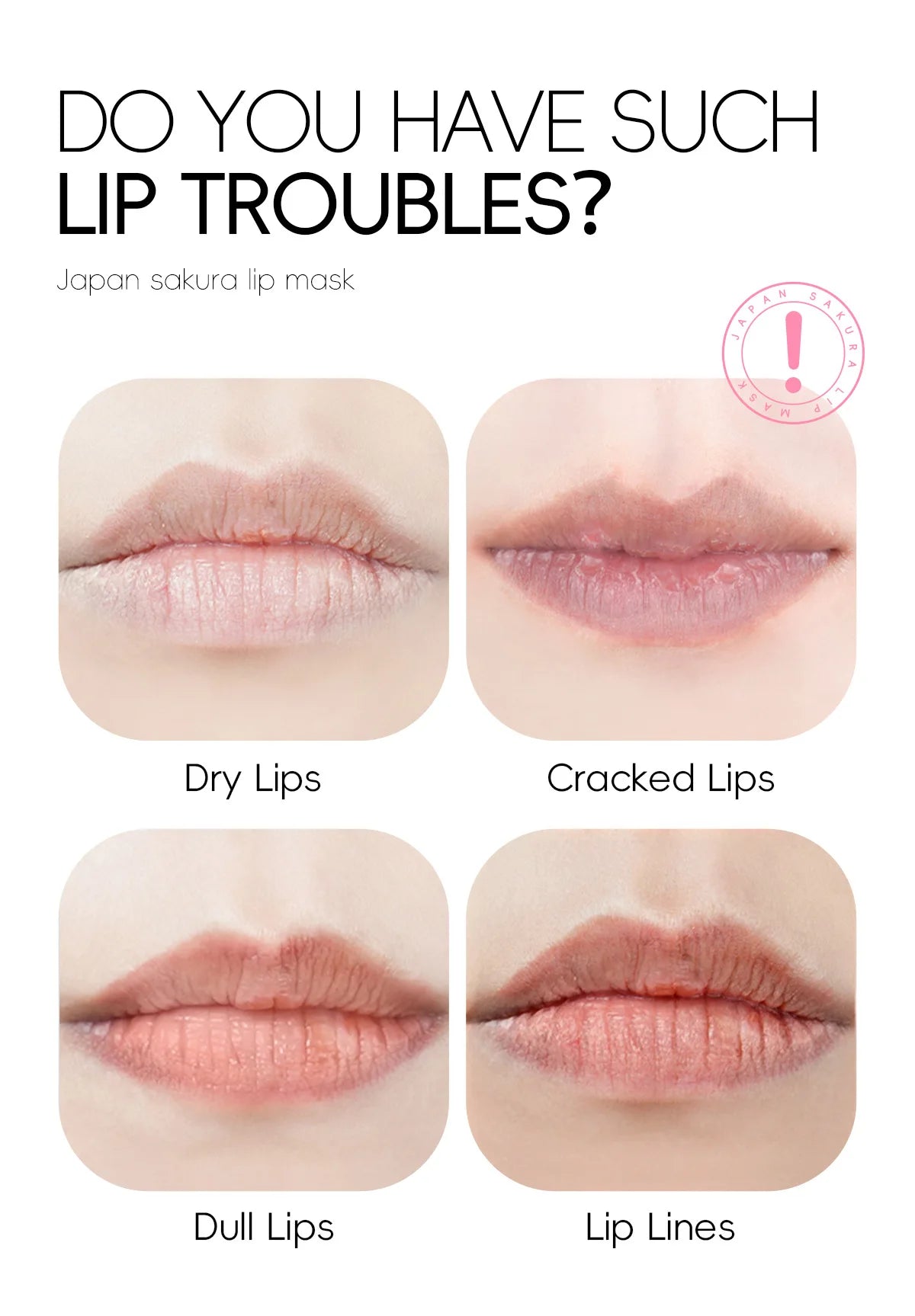 Japan Sakura Collagen Lip Mask Hydrating Plumping Treatment For Dry Lips Repair Gel Pads Night Care Essential