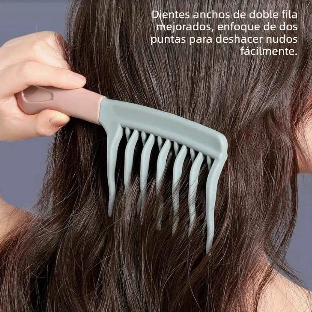 1pc Dual Wide-Tooth Hair Combs, Ideal for Long Curls & Voluminous Styles, Curly Hair Management &Home Massage, Elegant Hair Care