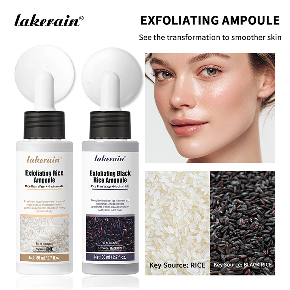 White Black Rice Peeling Essence Exfoliating Moisturizing Exfoliating Hydrating Serum Moisturizing Rice Toner Gentle Skin Care