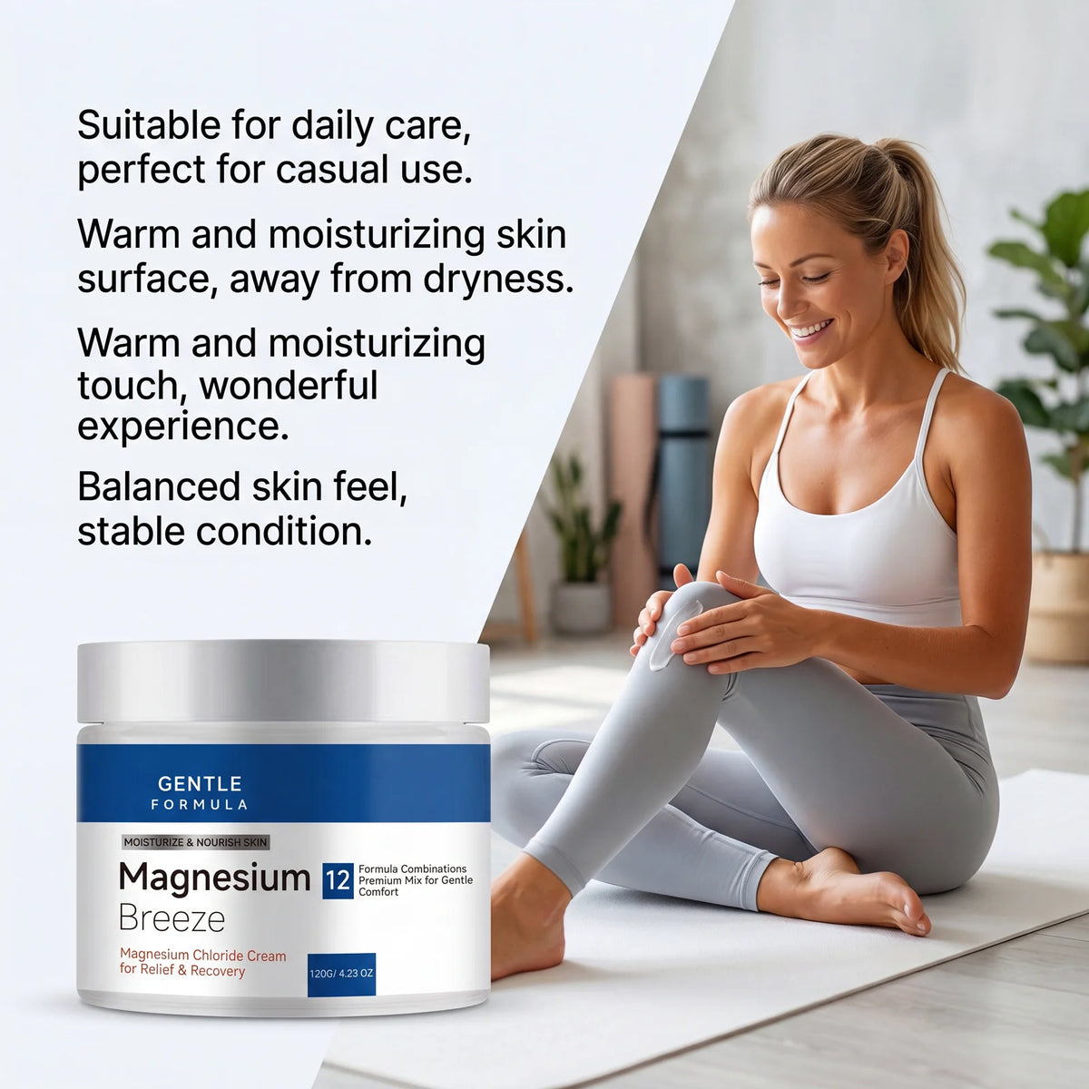 Cooling Body Care Cream Refreshing Skin Moisturizer Daily Massage Lotion for Joint Knee Foot Hip Back Skin Smooth Comfort Care