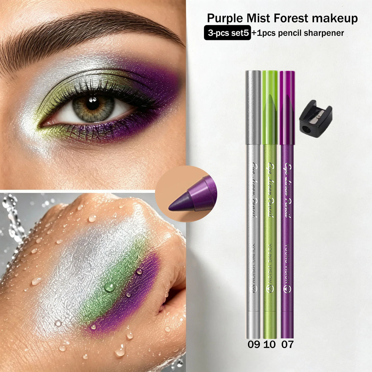 Shimmer & Matte Multi-Color Eyeshadow Sticks | Blendable, Long-Lasting Eye Shadow Pencils Smooth Application for Bold or Natural