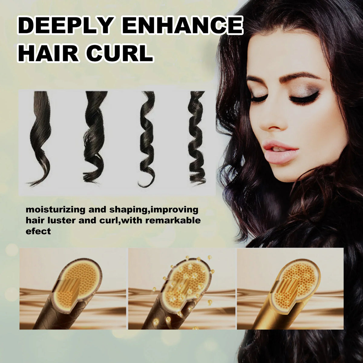 Moroccan Curly Hair Elastin Long Lasting Moisturizing Prevent Dry Hair Plump And Curly Hair Nature Voluminous Styling Hair Cream