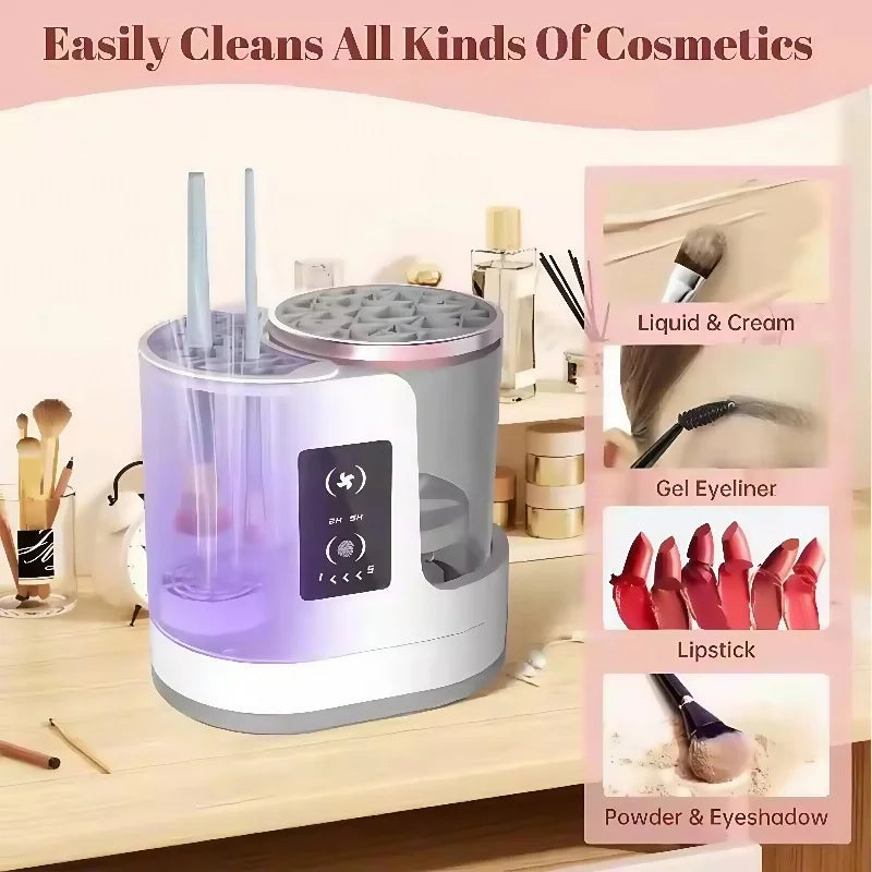 Electric  3 IN 1 Makeup Brush Cleaneing Machine Makeup Brush Dryer Portable Automatic USB Cosmetic Brushes Cleaner Tool