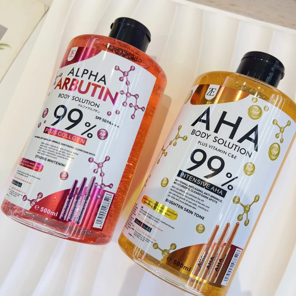 500ml AHA Body and Face Serum Water Moisturizing and Smoothing Facial Skin Arbutin Body Essence Water
