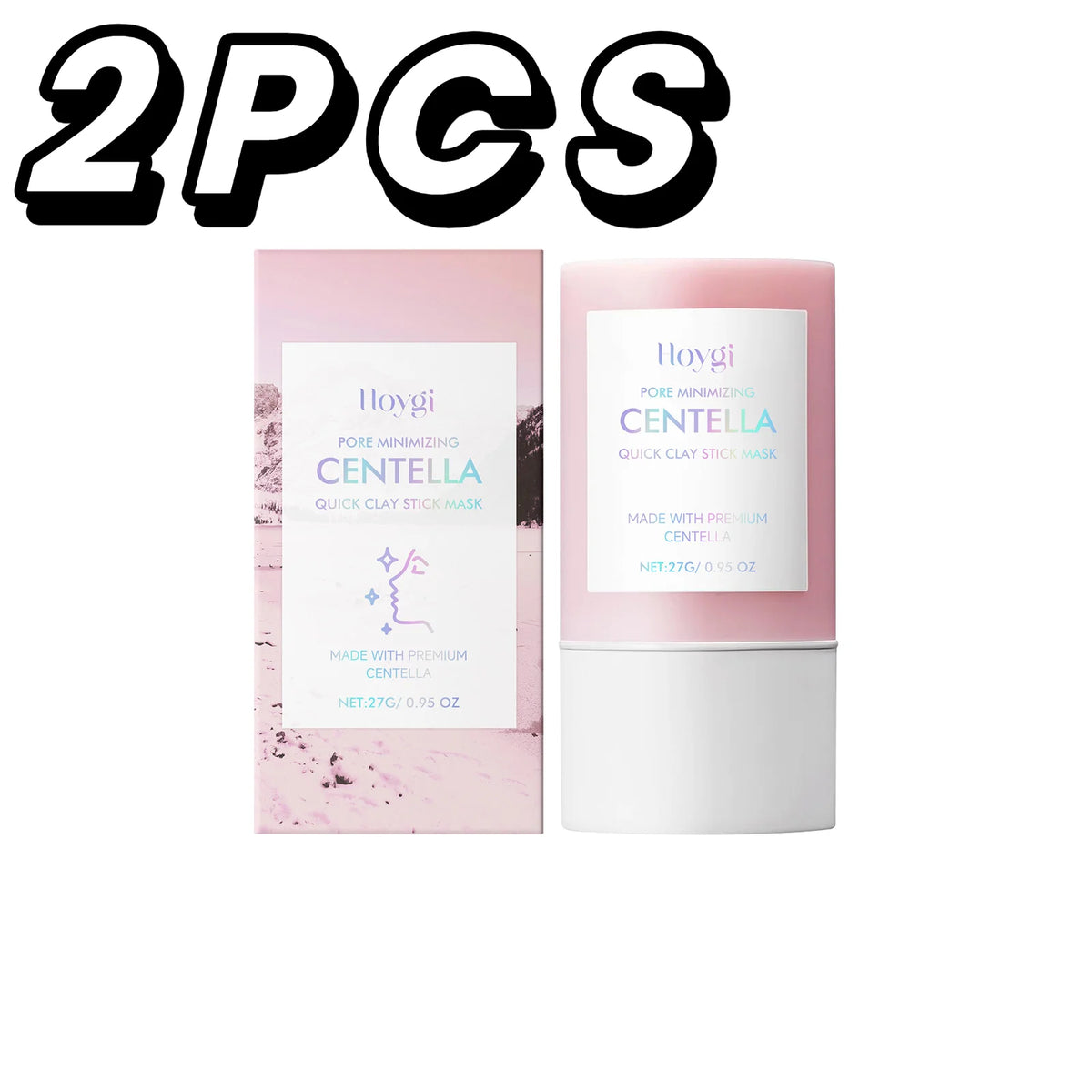 Centella Asiatica Kaolin Clay Mask Stick Quick Deep Pore Cleansing Oil Control Soothing Solid Face Mask Cica Skincare For Sensitive Skin Blackhead Remover Stick K-Beauty Mess-Free Clay Stick For Glowing Glass Skin Travel Size