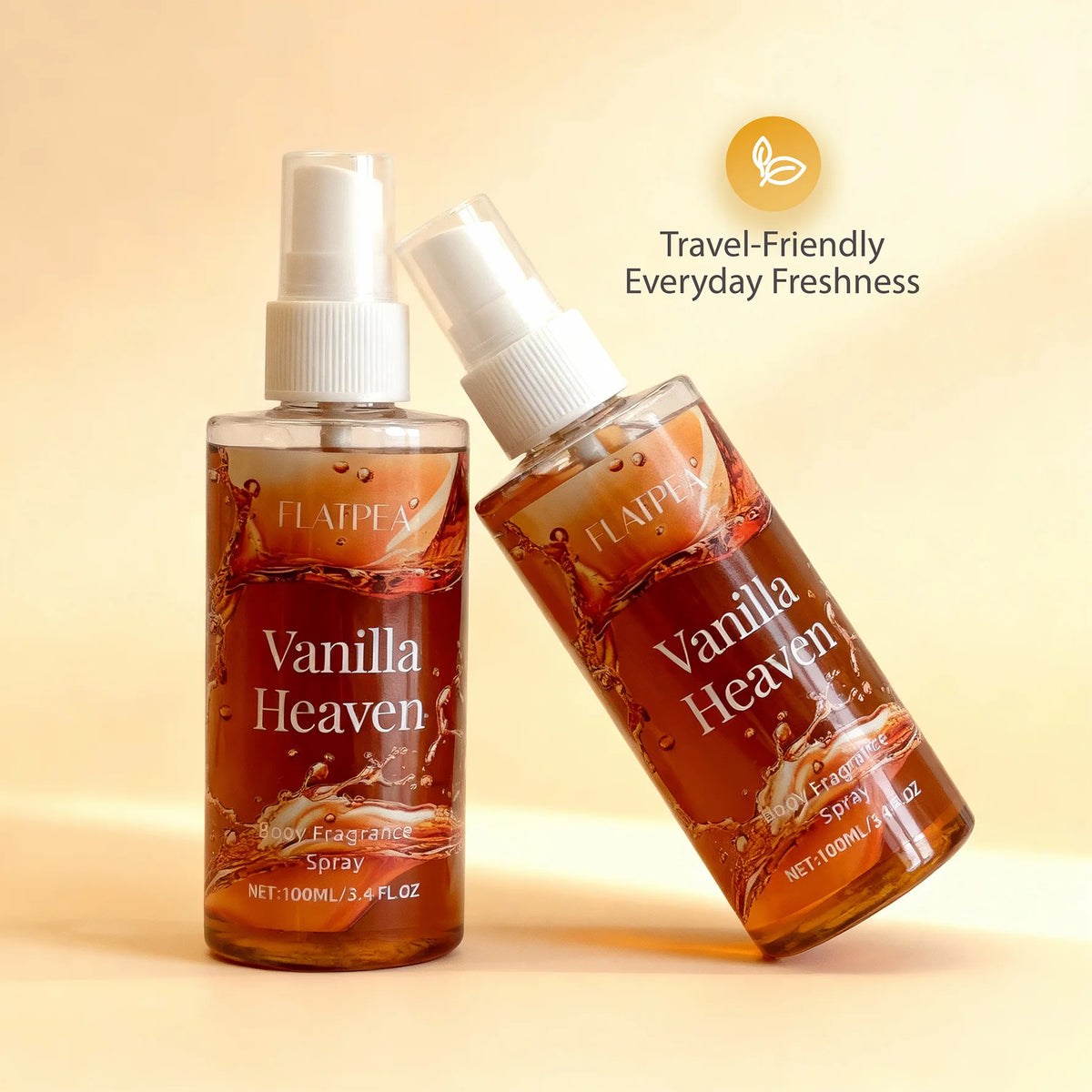 1pc 100ml Portable Vanilla Caramel Food Fragrance Room Spray, Air Freshener，Recommended Gift, Christmas