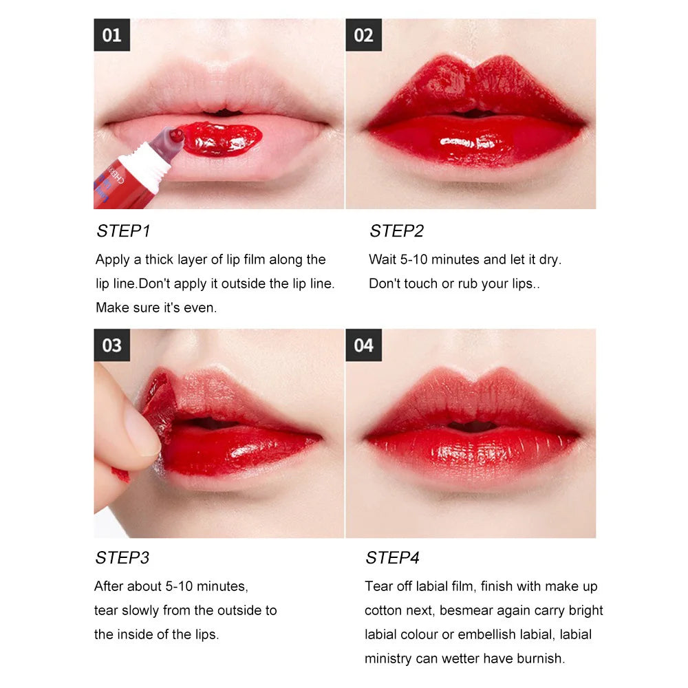 6 Colors Amazing Peel Off Liquid Lipstick Waterproof Long Lasting Lip Gloss Tint Moisturizing Tear Off Lip Stain Makeup Cosmetic