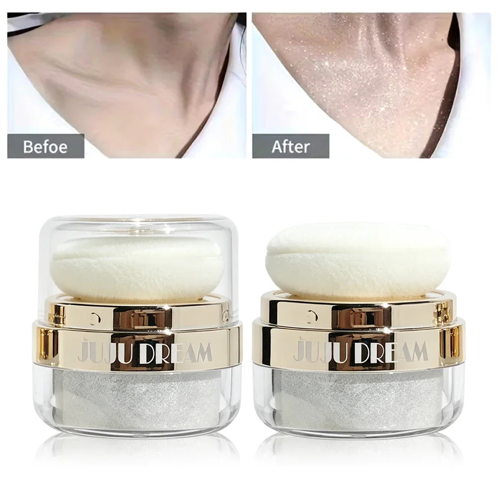 JUJU DREAM Fairy Highlighter Powder Shimmer Glitter Shiny Face Body Brightening Makeup Palette