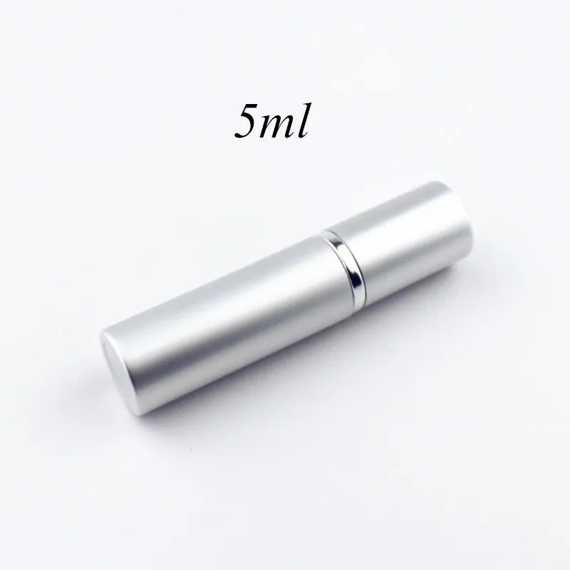 1PC 5ml 10ml Portable Mini Perfume Glass Bottle Travel Aluminum Spray Atomizer Empty Metal Parfume Atomiser Sprayer