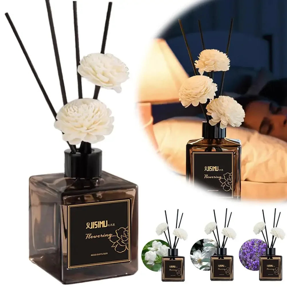 Long Lasting Gardenia Scent Premium Reed DiffuserHome Fragrance Liquid for Living Room Bedroom Odor Remover Hotel Aroma Diffuser