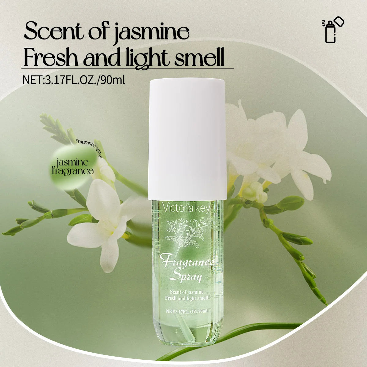 1pcs 90ml Alcohol Free Fragrance Spray Fragrance Of Flowers Scented Air Freshener Apply To Clothing Home Long-Lasting Deodoran