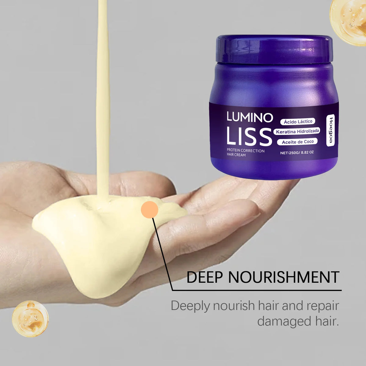Moisturizing Hair Cream for Straightening Hair Treatment for Very Dry and Damaged Hair Repair Anti Frizz Keratin Hair Mask 250g