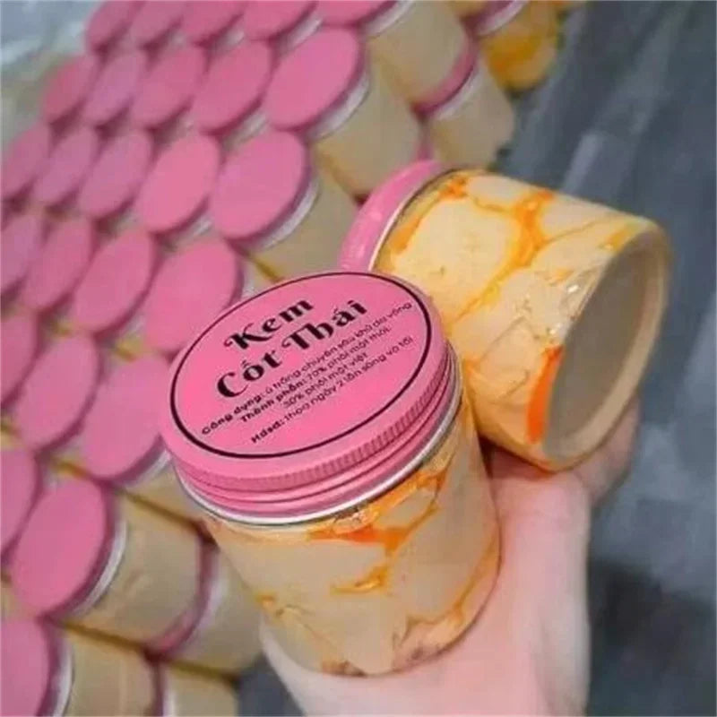 200g Kem Body Cốt Thái Rỉ Dầu Vàng Nắp Hồng Ram Trắng Mịn Da, Chống Lão Hóa, Dưỡng Ẩm Da