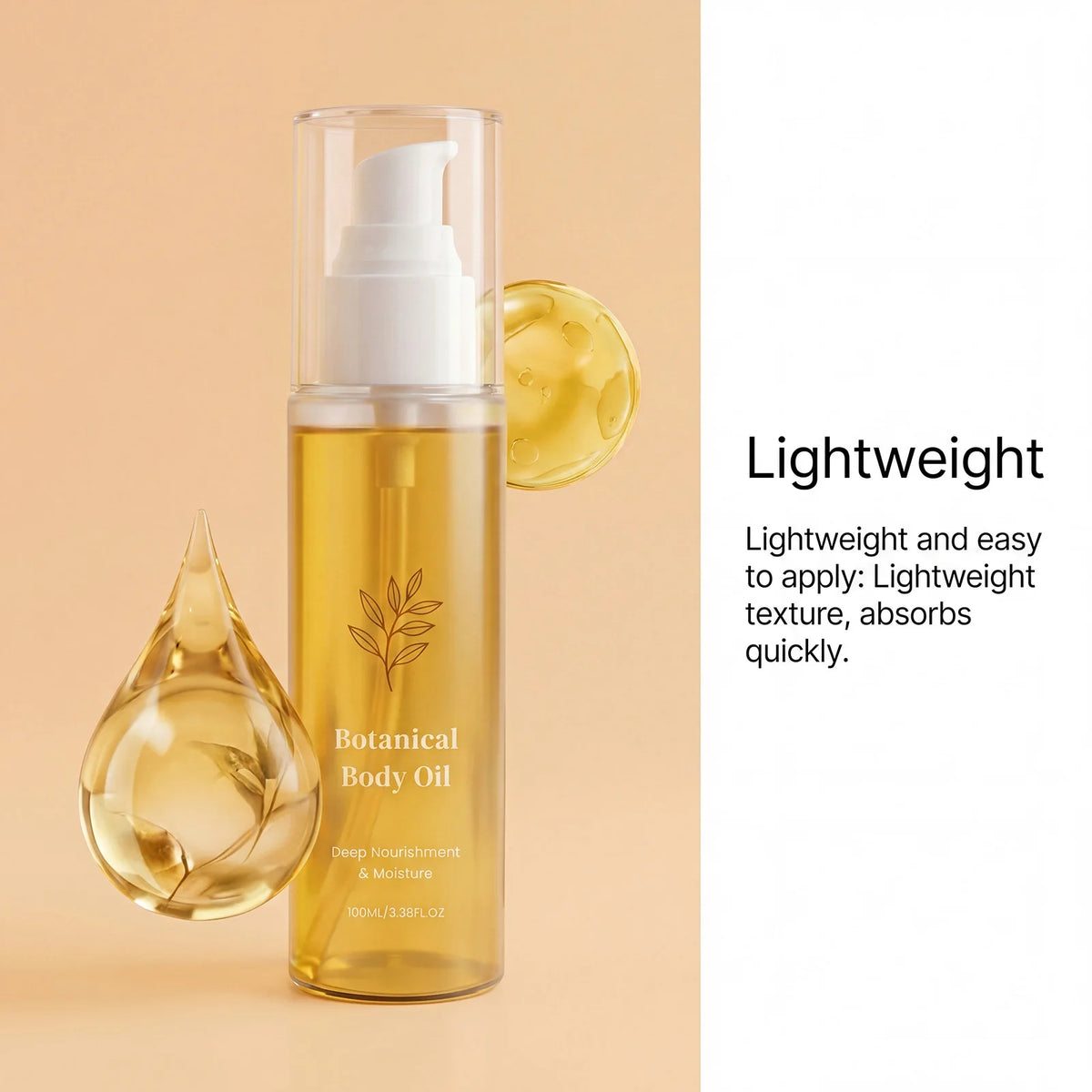 Natural Botanical Body Oil Deep Moisturize Relief Skin Seasonal Dryness Organic Body Oil With Brazil Nut & Passionflower Seed
