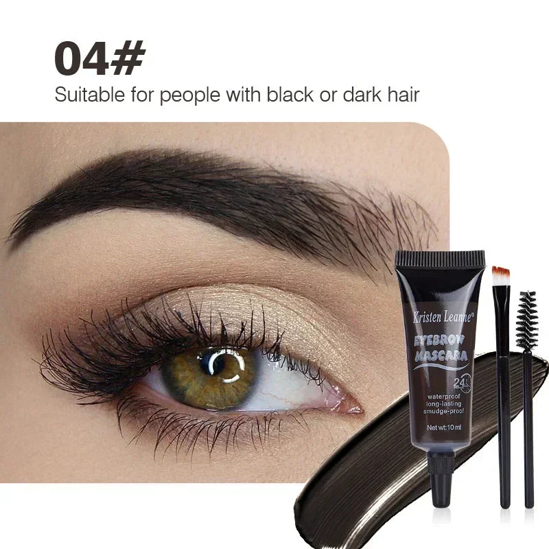 Professional Eyebrow Enhancers Cream Women Natural Liquid Dyeing Eyebrow Set Brow Tattoo Pigments Lasting Waterproof Eyebrow Gel