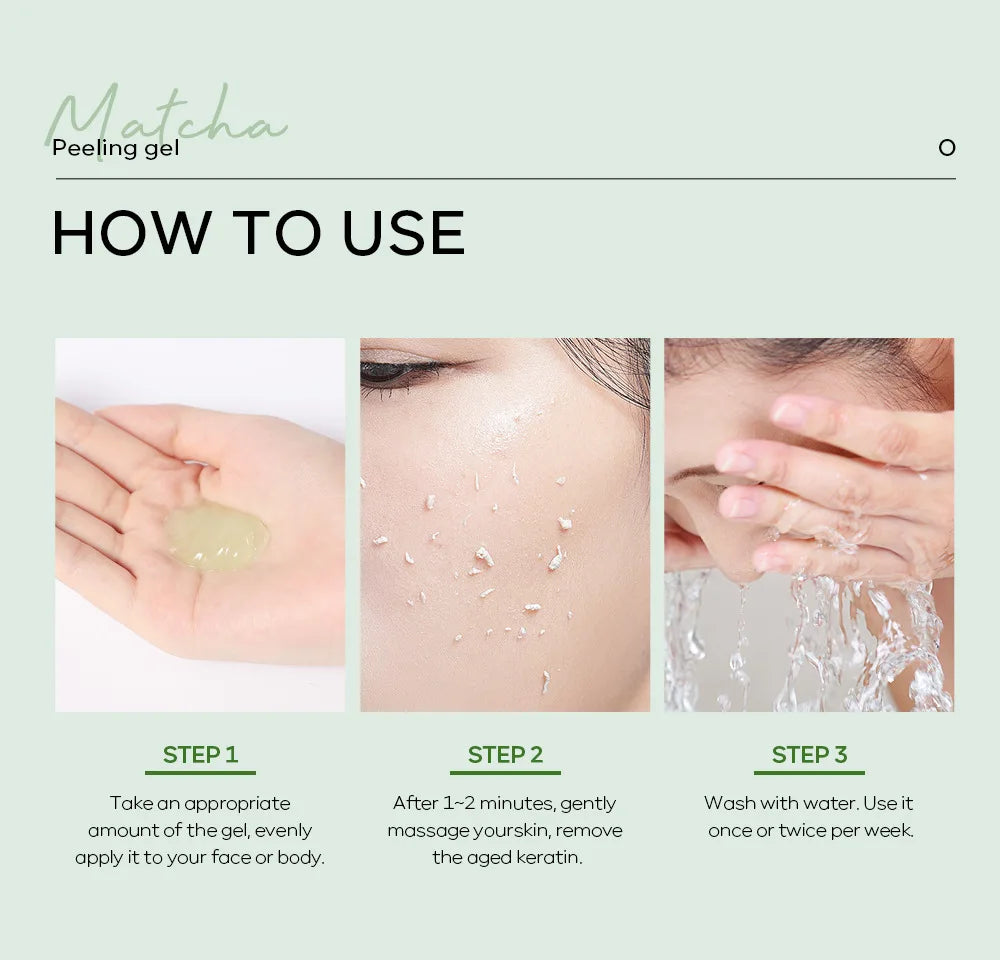 LAIKOU Matcha Exfoliating Peeling Gel Facial Scrub Moisturizing Nourishing Repair Scrubs Face Cream Beauty Skin Care