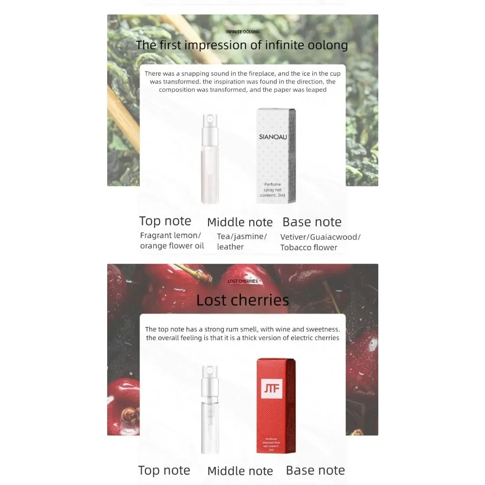 10PCS Mini Travel Size 3ml Perfume Women Men Unisex Fragrance Set Eau De Toilette Gift for Her Him Deodorant Body Spray