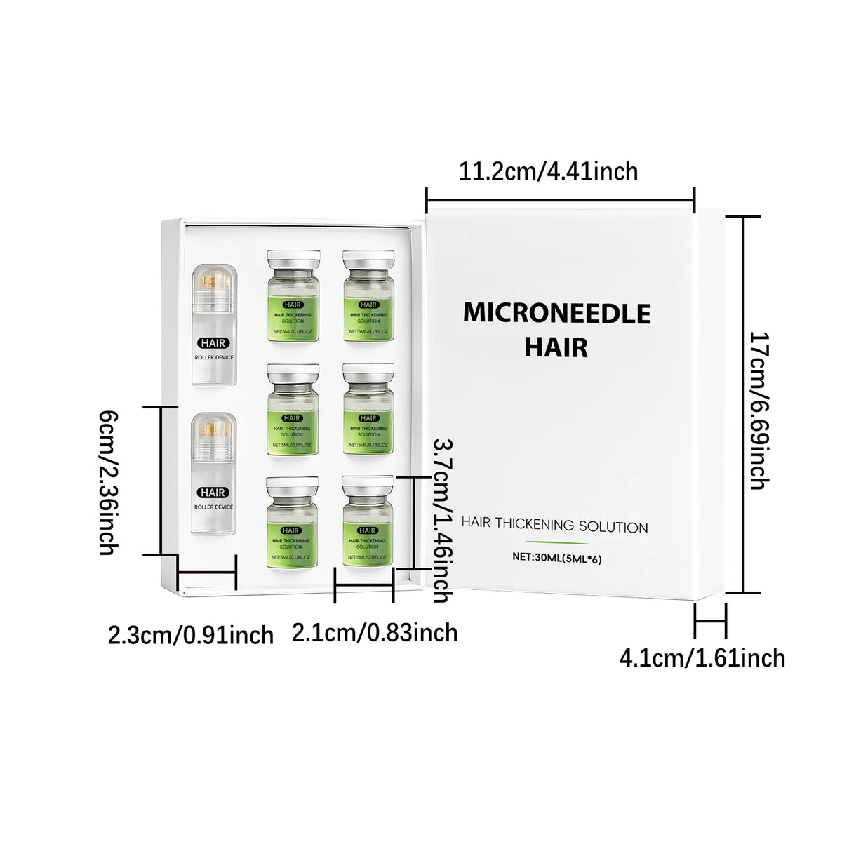 Nourishing Scalp Hair Serum Microneedle Roller Kit Reduce Hair Loss Strengthen Hair Roots Daily Care.