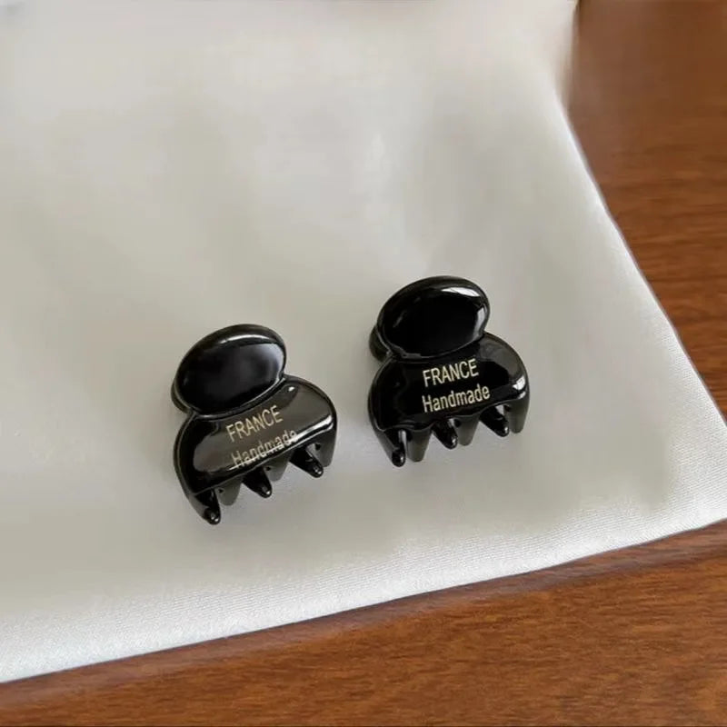 2Pcs/Set Mini 2cm Acetate Small Hair Claw Side Pins Acetate Hair Crabs for Girls Cute Hairpin Clips Women Hair Accessories