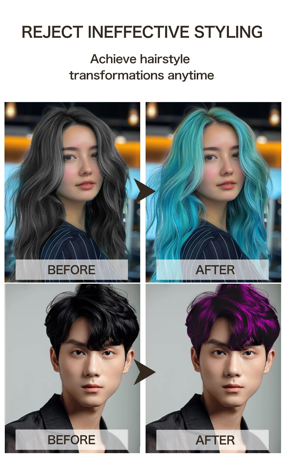 SEVICH 120g Hair Colour Wax Easy To Wash DIY Hairs Dyed Mud Dye for Eyebrow Beards Coloring Styling Temporary Hair Colour Cream