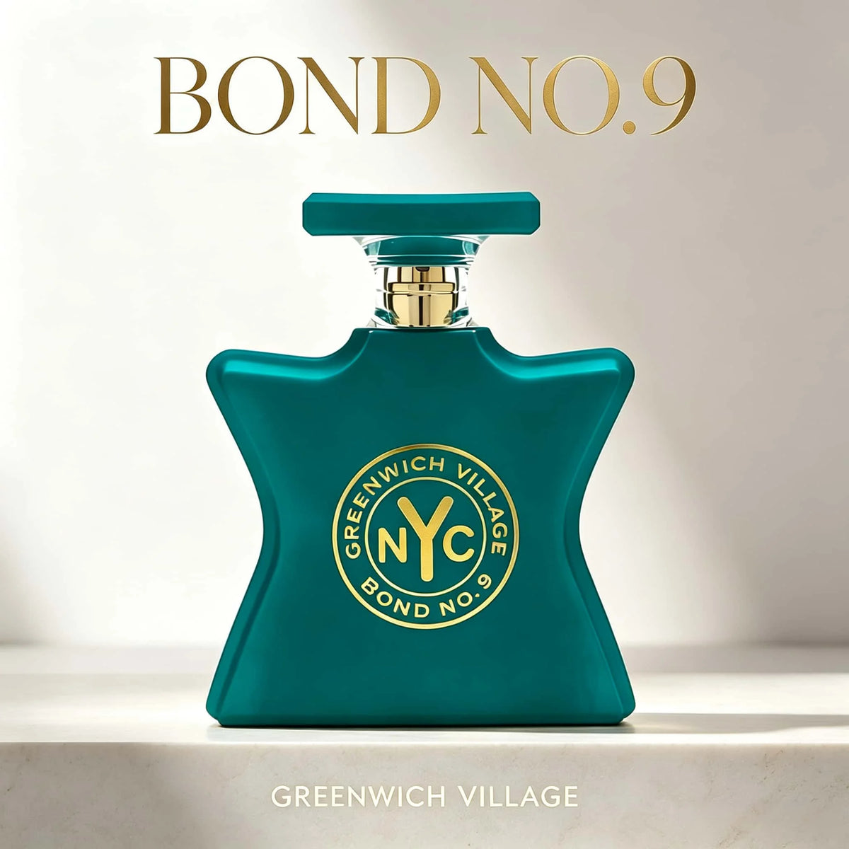 Bond No.9 Greenwich Village Eau de Parfum Green Star‑Shaped Bottle Golden NYC Emblem Rich Floral Woody Musk Scent Long Lasting Unisex Perfume Spray Luxury Gift