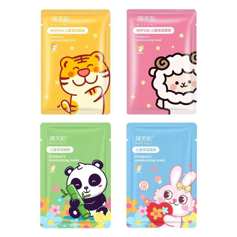 1/5/8 PCS Animal Character Face Masks Hydrating Spa Masks Sheet with Hyaluronic Acid, Skincare Party Facial Masks for Kids Teens